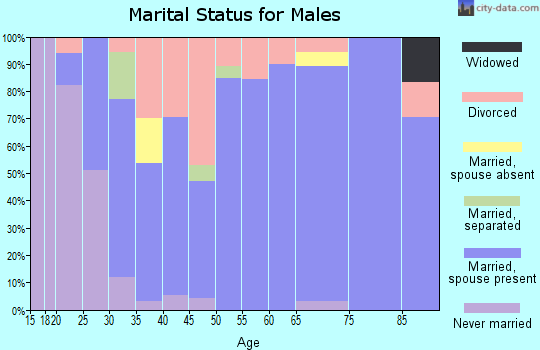 Zip code 61252 marital status for males