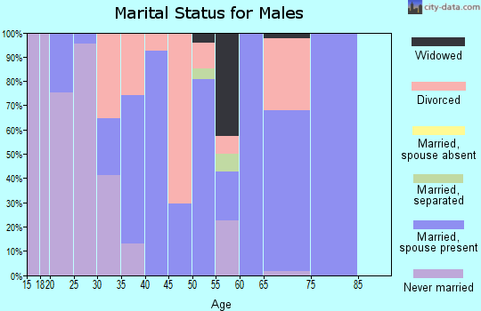 Zip code 61257 marital status for males