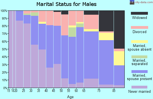 Zip code 61301 marital status for males