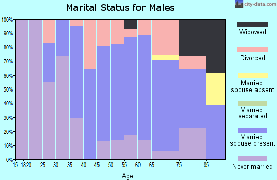Zip code 61310 marital status for males