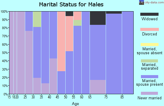 Zip code 61318 marital status for males