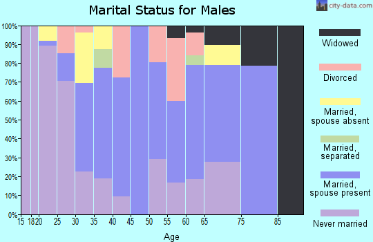 Zip code 61322 marital status for males