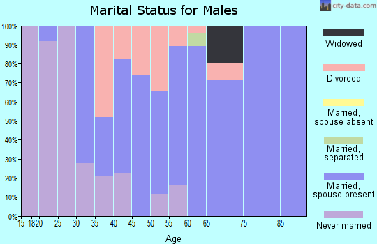 Zip code 61330 marital status for males