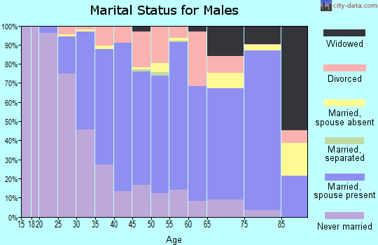 Zip code 61350 marital status for males