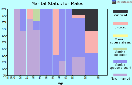 Zip code 61358 marital status for males