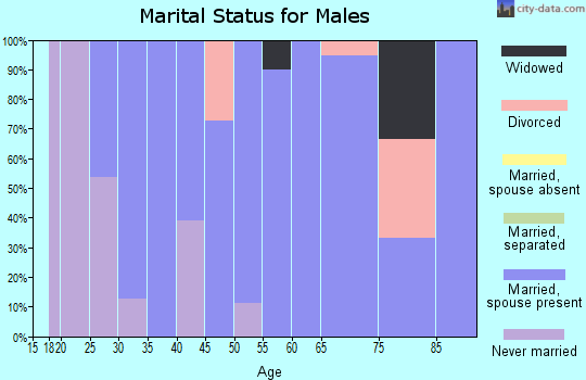 Zip code 61359 marital status for males