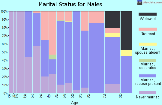 Zip code 61362 marital status for males