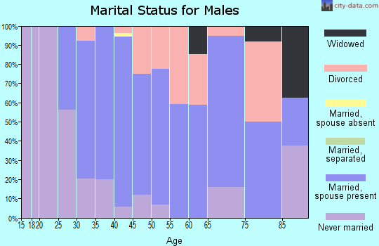 Zip code 61370 marital status for males