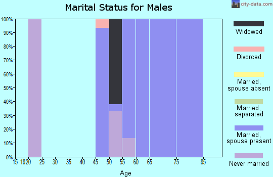 Zip code 61425 marital status for males