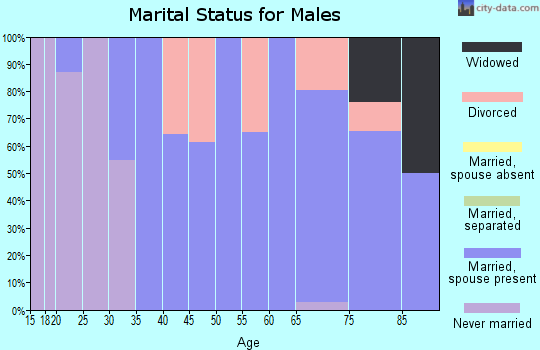 Zip code 61430 marital status for males