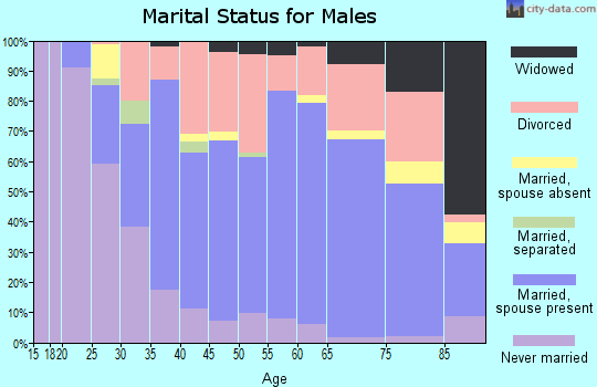 Zip code 61443 marital status for males