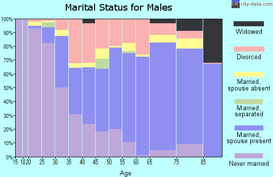 Zip code 61520 marital status for males
