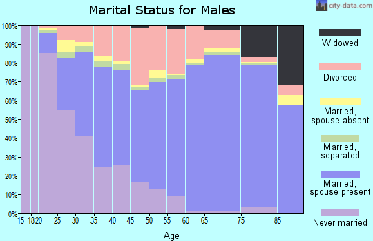 Zip code 61554 marital status for males