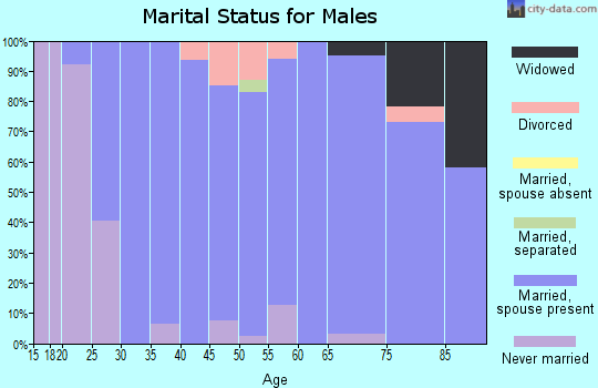 Zip code 61568 marital status for males