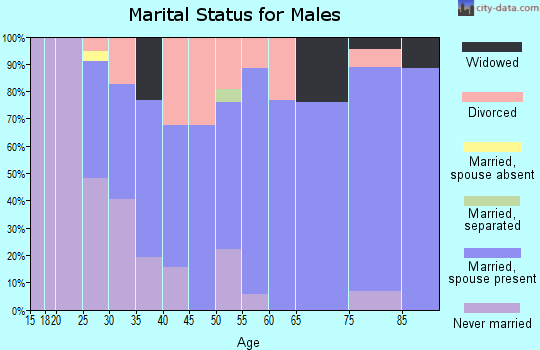Zip code 61570 marital status for males