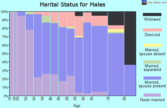 Zip code 61611 marital status for males