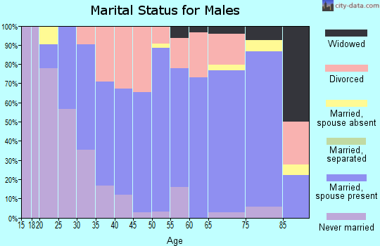 Zip code 61726 marital status for males