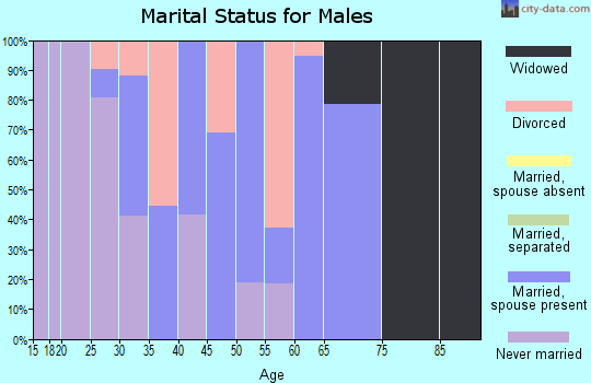 Zip code 61730 marital status for males