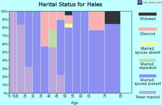 Zip code 61778 marital status for males
