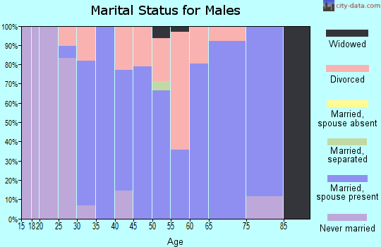 Zip code 61914 marital status for males