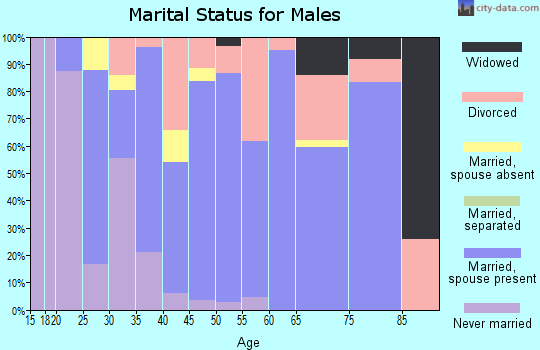 Zip code 61953 marital status for males