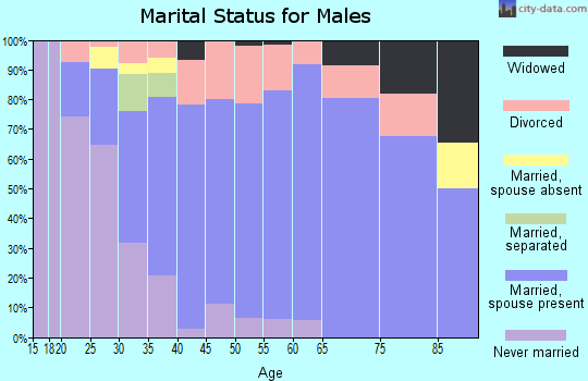 Zip code 62012 marital status for males