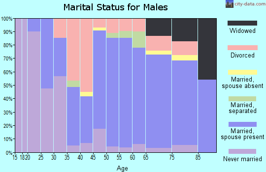 Zip code 62016 marital status for males