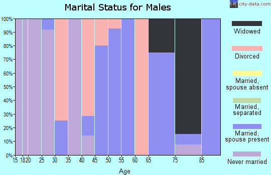 Zip code 62019 marital status for males