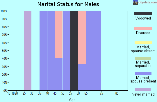 Zip code 62023 marital status for males