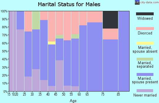Zip code 62024 marital status for males