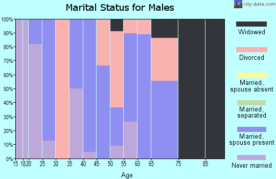 Zip code 62027 marital status for males