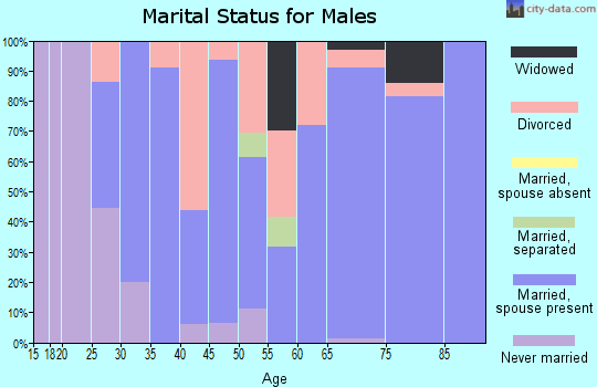 Zip code 62037 marital status for males