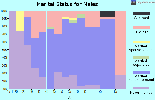 Zip code 62069 marital status for males