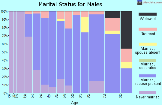 Zip code 62216 marital status for males