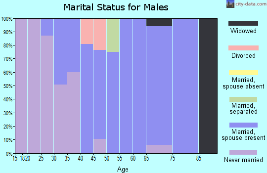 Zip code 62219 marital status for males