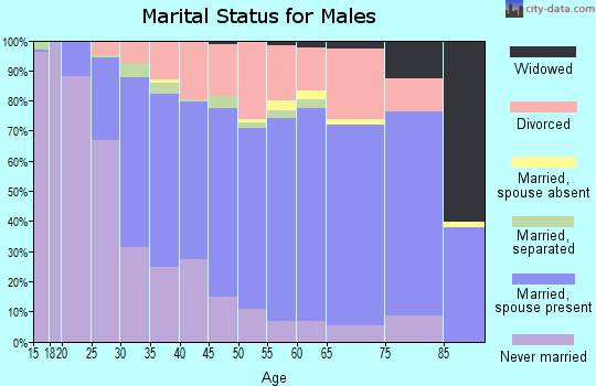 Zip code 62234 marital status for males