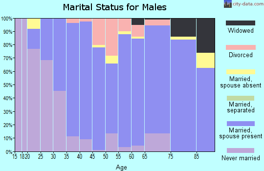 Zip code 62236 marital status for males