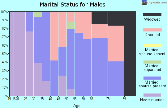 Zip code 62239 marital status for males
