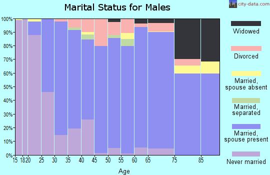 Zip code 62249 marital status for males