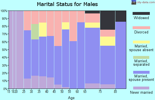 Zip code 62257 marital status for males