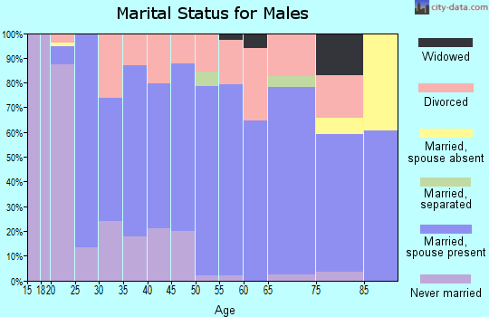 Zip code 62263 marital status for males