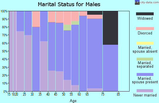 Zip code 62271 marital status for males