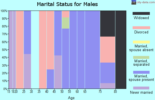 Zip code 62292 marital status for males