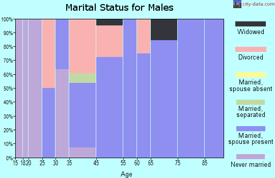 Zip code 62318 marital status for males