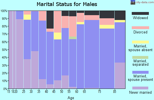 Zip code 62321 marital status for males