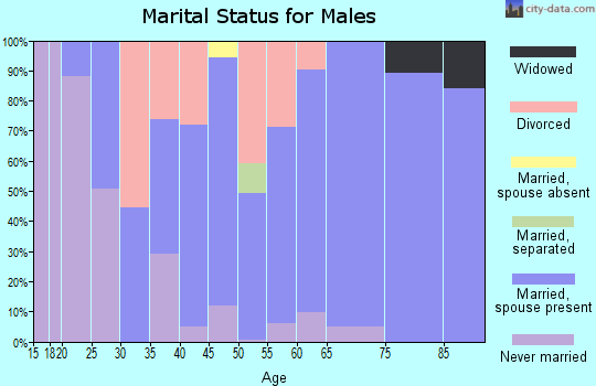 Zip code 62341 marital status for males