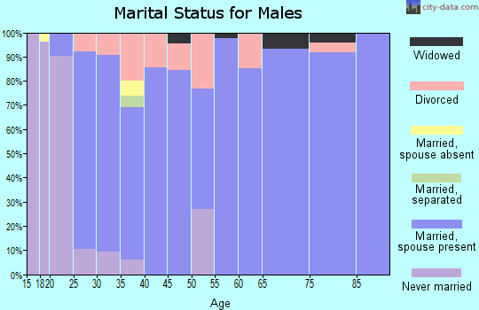 Zip code 62360 marital status for males