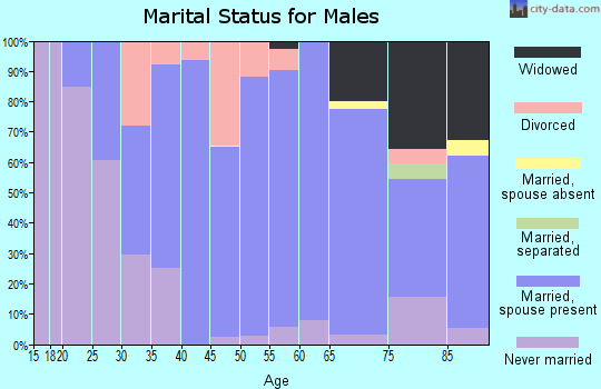 Zip code 62411 marital status for males