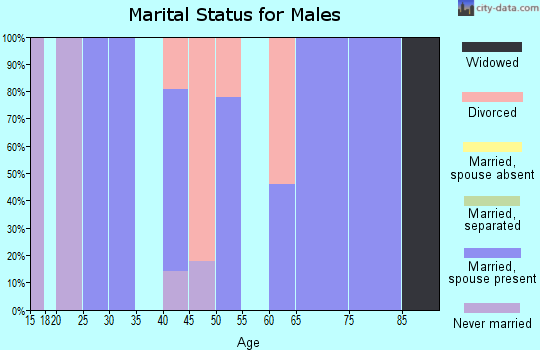 Zip code 62413 marital status for males