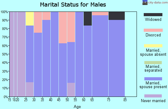 Zip code 62419 marital status for males
